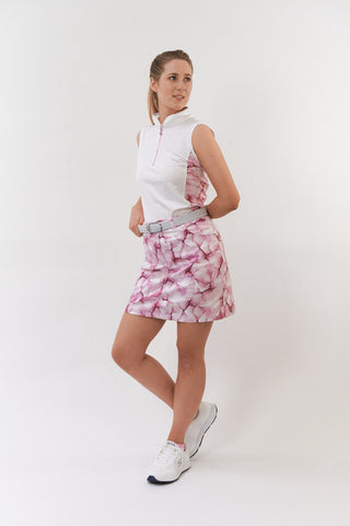 Pure Golf Clarity Print Ladies Golf Skort - Blossom Pink Skort