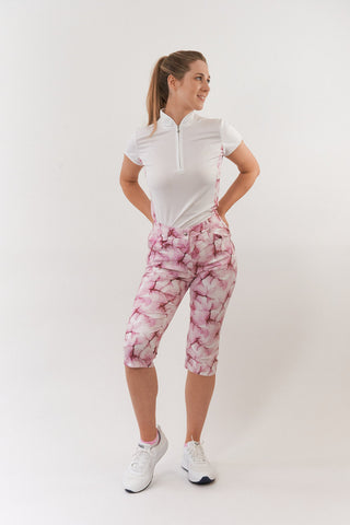 Pure Golf Ladies Bliss Cap Sleeve Polo Shirt - Blossom
