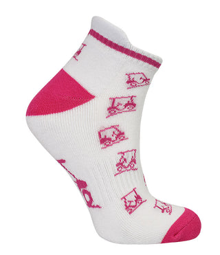 Surprizeshop - 3 Pair Pack Ladies Golf Socks - Pink