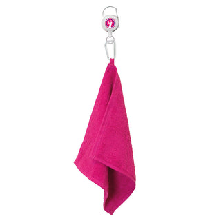 Lady Golfer Retractable Towel - Pink