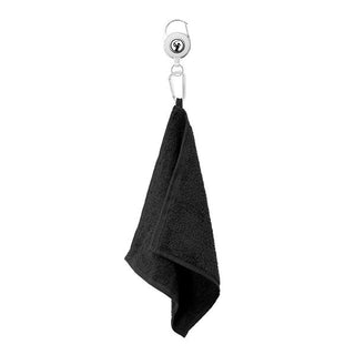 Lady Golfer Retractable Towel -Black