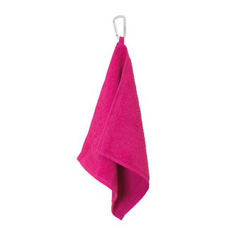 Golf Towel with Carabiner - Pink