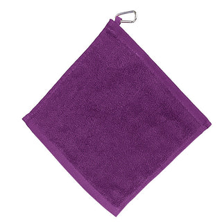 Golf Towel with Carabiner - Purple