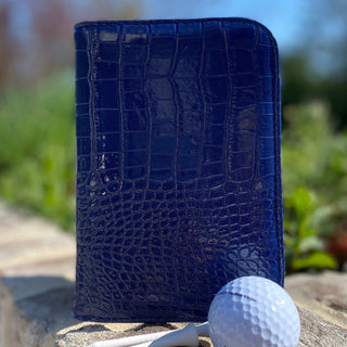 Navy Crocodile Effect Scorecard Holder
