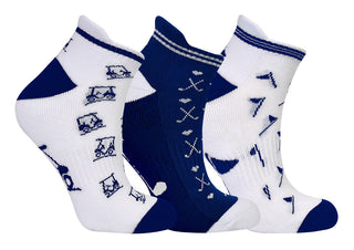 3 Pair Pack Of Navy Ladies Golf Socks