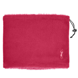 Soft Fleece Lined Womens Golf Snood with Embroidered Lady Golfer - Pink