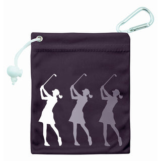 Black Silhouette Lady Golfer