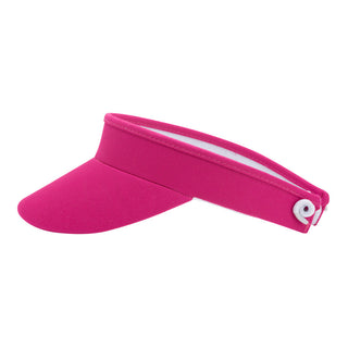 Telephone Wire Ladies Golf Visor with Ball Marker - Pink-