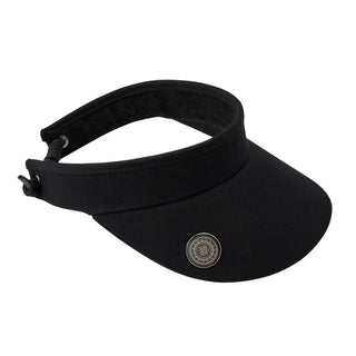 Ladies Golf Telephone Wire Visor with Ball Marker - Black