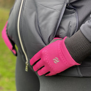 Surprizeshop Polar Stretch Pair of Winter Ladies Golf Gloves - Pink