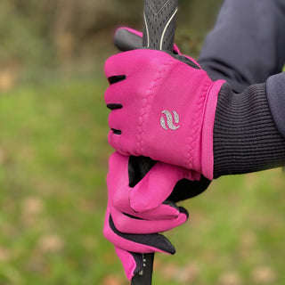 Ladies Golf Polar Stretch Pair of Winter Gloves - Pink