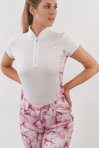 Pure Golf Ladies Bliss Cap Sleeve Polo Shirt - Blossom