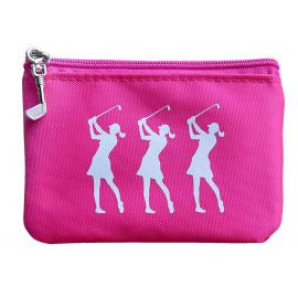 Coin & Card Golf Purse- Pink