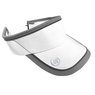 Ladies Golf Velcro Visor with Matching Ball Marker - White