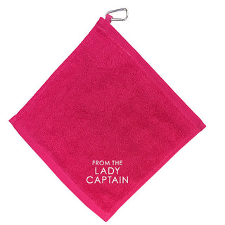 From The Lady Captain Towel With Clip - Pink