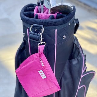 Lady Golfer Honeycomb Design Golf Handbag- Pink