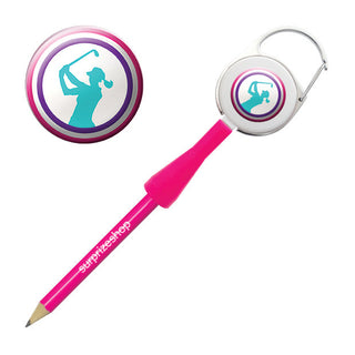 Lady Golfer Retractable Pencil - Multicoloured