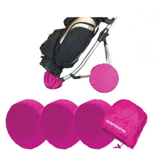 Golf Trolley Wheel Covers- Pink